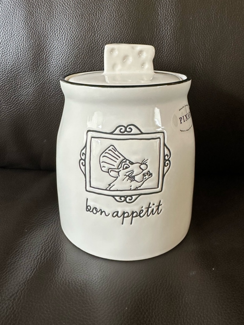 Disney Pixar Ratatouille Remy “Bon Appetit”  Canister Jar Rae Dunn NEW